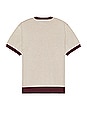 view 2 of 3 Knit Tee Jacquard in Burgundy