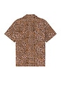 view 2 of 3 Open Collar Batik Print in Brown