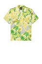 view 1 of 4 Open Collar Tropical Pattern Print in Yellow