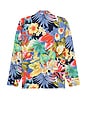 view 2 of 4 Mil Open Collar Tropical Pattern Print in Navy