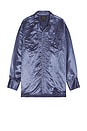 view 1 of 4 Western Shirt Broken Nylon Satin in Navy