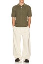 view 3 of 4 Knit Polo Cable in Olive