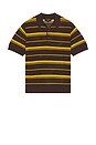 view 4 of 4 Mesh Polo Stripe in Brown