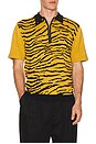 view 1 of 4 Half Zip Knit Polo Animal Jacquard in Tiger
