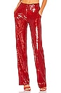view 1 of 4 Tailored Sequin Pant in Red