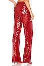 view 3 of 4 Tailored Sequin Pant in Red