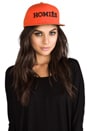 view 1 of 4 Homies Embroidered Caps in Orange/Black in Orange & Black