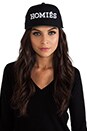 view 1 of 4 Homies Embroidered Caps in Black/White in Black & White