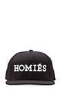 view 4 of 4 Homies Embroidered Caps in Black/White in Black & White