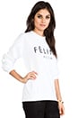 view 2 of 3 Feline Sweatshirt in White & Black