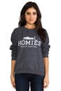 view 1 of 4 Sweat Homies unisexe en Charcoal/White in Charcoal & White