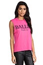 view 2 of 4 Ballin Muscle Tee in Hot Pink/Black in Hot Pink & Black