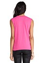 view 3 of 4 Ballin Muscle Tee in Hot Pink/Black in Hot Pink & Black