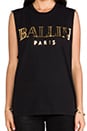 view 4 of 4 Ballin Muscle Tee in Black/Gold Foil in Black & Gold Foil