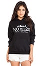 view 1 of 4 Homies Hoodie in Black/White in Black & White