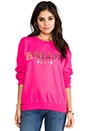 view 1 of 4 Ballin Sweatshirt in Hot Pink & Gold Foil in Hot Pink/Gold Foil