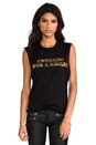 view 1 of 4 Twerkin' for a Birkin Muscle Tee en Black/Gold Foil in Black & Gold Foil