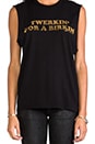 view 4 of 4 Twerkin' for a Birkin Muscle Tee en Black/Gold Foil in Black & Gold Foil