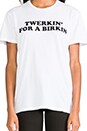 view 4 of 4 Twerkin' for a Birkin Tee в цвете White/Black in White & Black