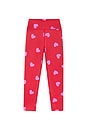 view 1 of 3 Little Peppa Legging in Royal Red Hearts