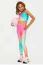 view 3 of 4 Little Peppa Legging in Strawberry Sunset Ombre