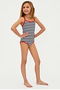 view 2 of 3 Kids Little Julia One Piece Swimsuit in Indigo