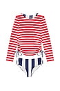 view 1 of 1 Little Addie And Janie Set in Star Spangled Stripes
