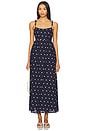 view 1 of 3 Valory Maxi Dress in Navy Polka Dot