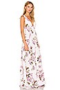 view 2 of 3 Deep V Floral Gown in Pink Flower