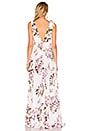 view 3 of 3 Deep V Floral Gown in Pink Flower