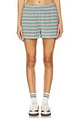 view 1 of 6 Rayah Short in Sage Bloom Stripe