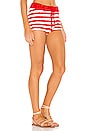 view 2 of 4 Sandy Short in Red & White Stripe