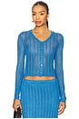 view 1 of 4 Hani Cardigan in Harbor Blue