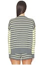 view 3 of 4 Callie Sweater in Butter Gray Stripe