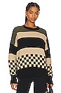 view 1 of 4 Callie Sweater in Taupe & Black Check