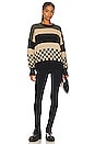 view 4 of 4 Callie Sweater in Taupe & Black Check