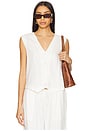 view 1 of 4 Darcy Vest in White Linen