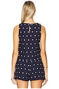 view 3 of 4 Dollie Sleeveless Top in Navy Polka Dot
