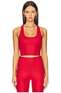 view 1 of 5 Yara Top in Red Shine Waffle