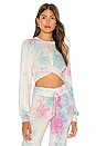 view 1 of 4 Marley Crop Top in Light Tie Dye