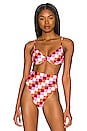 view 1 of 4 Camilla Bikini Top in Sangria Checkers