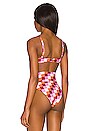 view 3 of 4 Camilla Bikini Top in Sangria Checkers