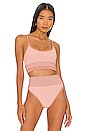 view 1 of 4 Eva Bikini Top in Blush Colorblock
