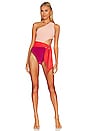 view 1 of 4 Charlie One Piece in Merlot Colorblock