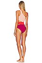 view 4 of 4 Charlie One Piece in Merlot Colorblock