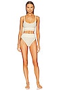view 4 of 4 Eva Bikini Top in Tan Check