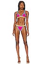 view 4 of 4 Becca Bikini Bottom in Retro Brights Colorblock