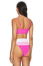 view 3 of 4 x REVOLVE Riza Bikini Top in Ultra Pink Color Block
