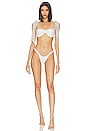 view 4 of 4 Joan Lurex Bikini Bottom in White Shine