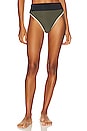view 1 of 4 Emmy Bikini Bottom in Military Olive Colorblock
